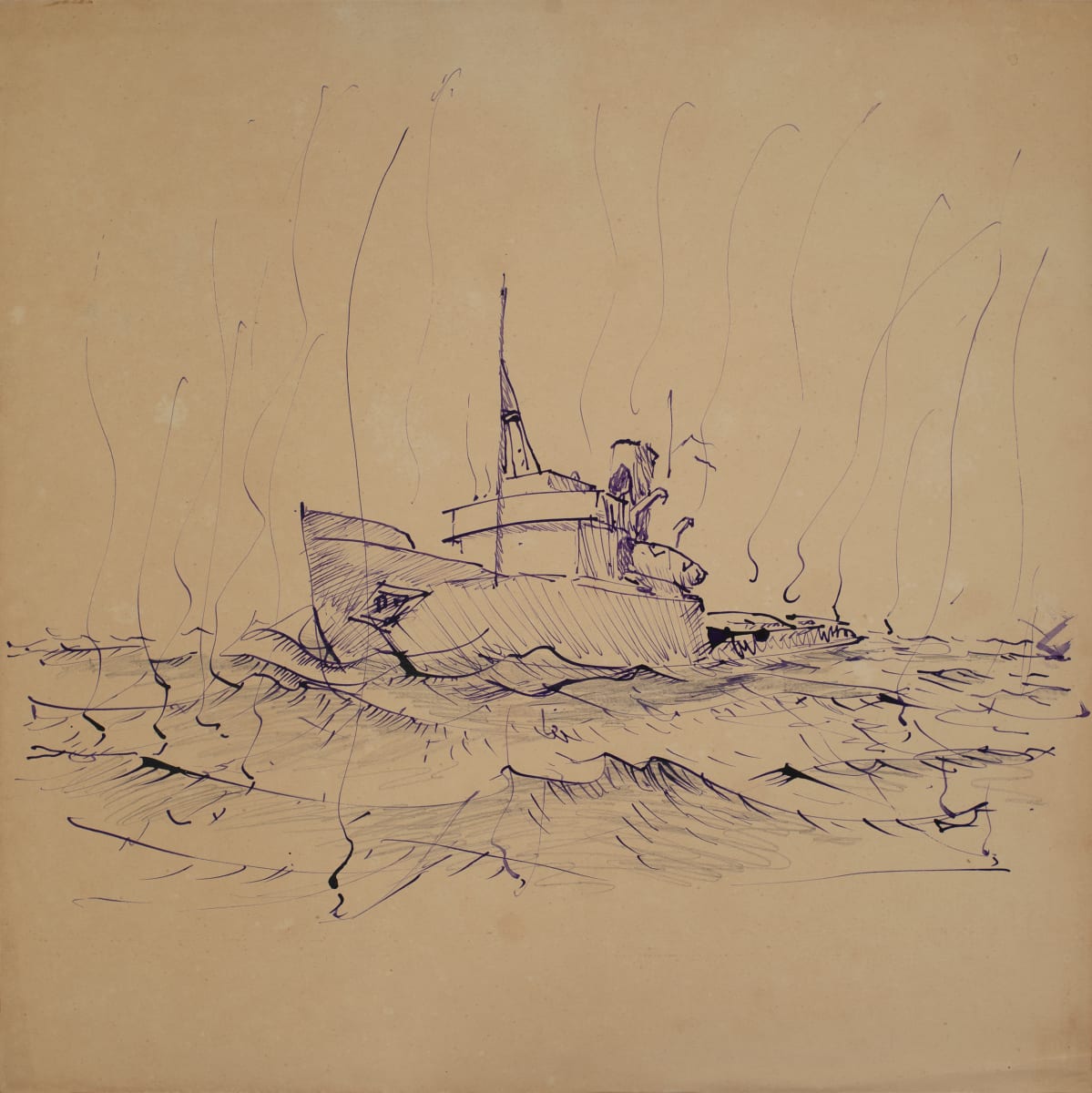 Untitled (Steamboat in Rain) by Michael Lester  Image: Recto