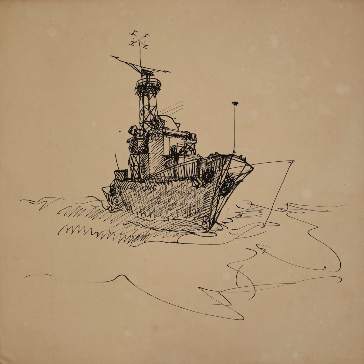 Untitled (Studies for Corvette HMS Largo Bay) by Michael Lester  Image: Recto