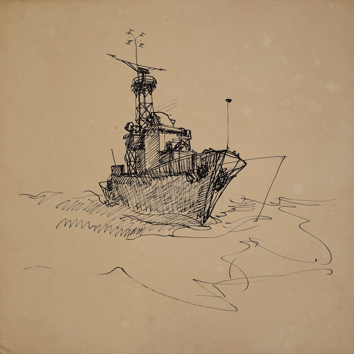 Untitled (Studies for Corvette HMS Largo Bay) by Michael Lester, Image 4.