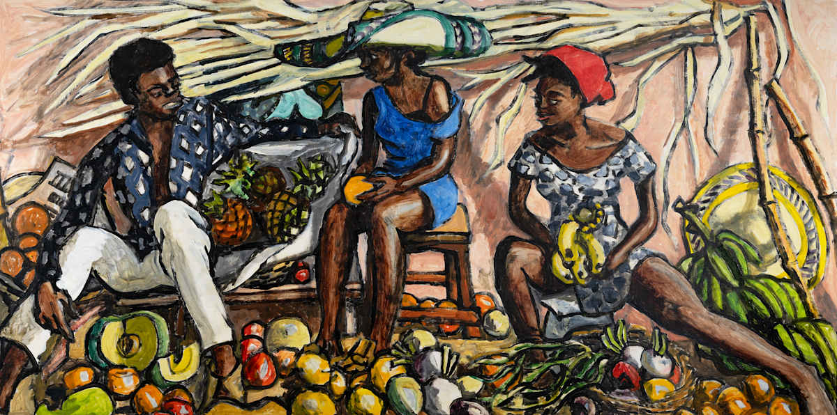 Market Scene in Montego Bay by Michael Lester  Image: Recto