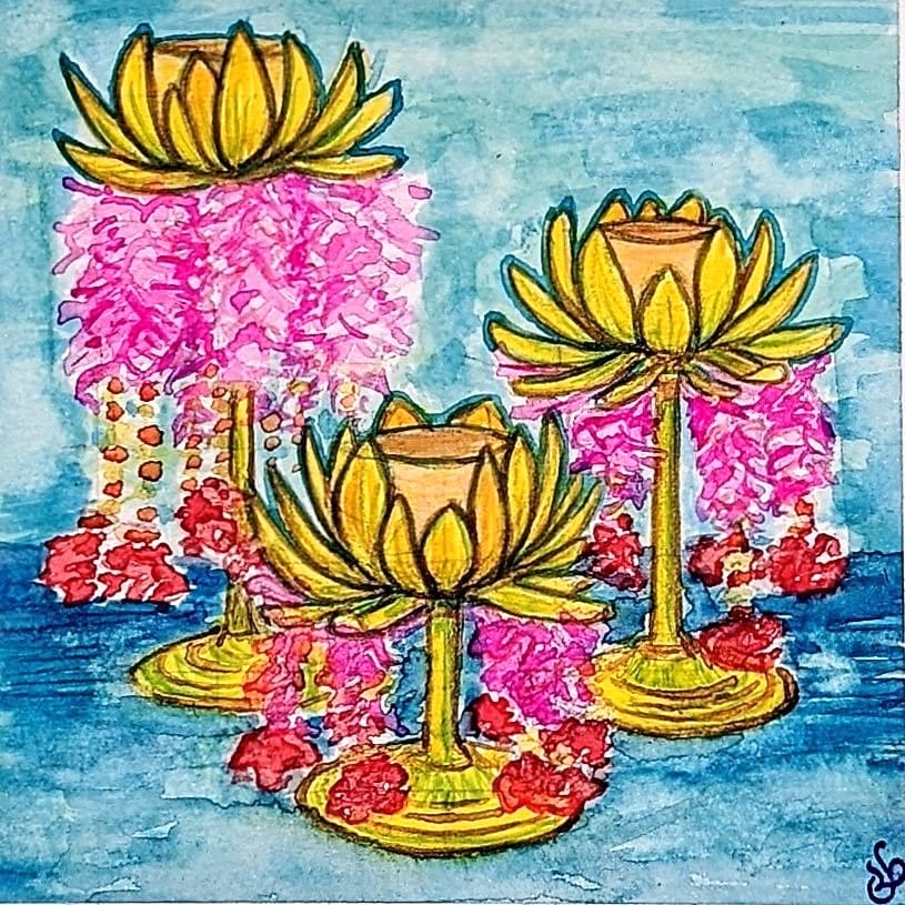 Lotus Centerpieces by Roshni Patel 