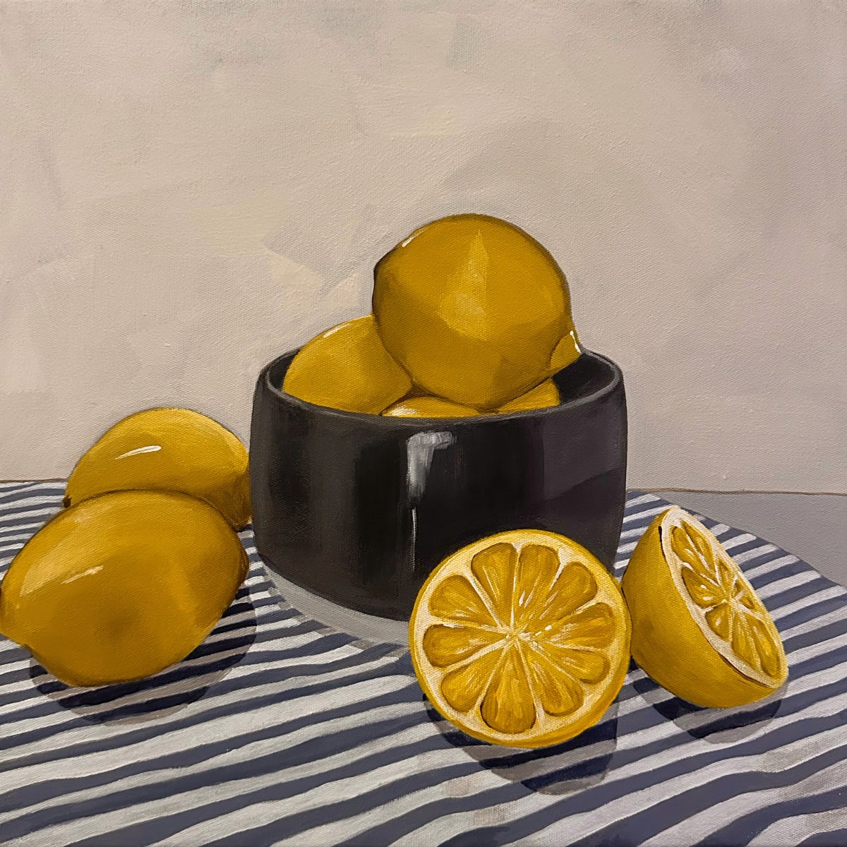 Bowl Of Lemons #2  | Framed by amanda rubenstein 