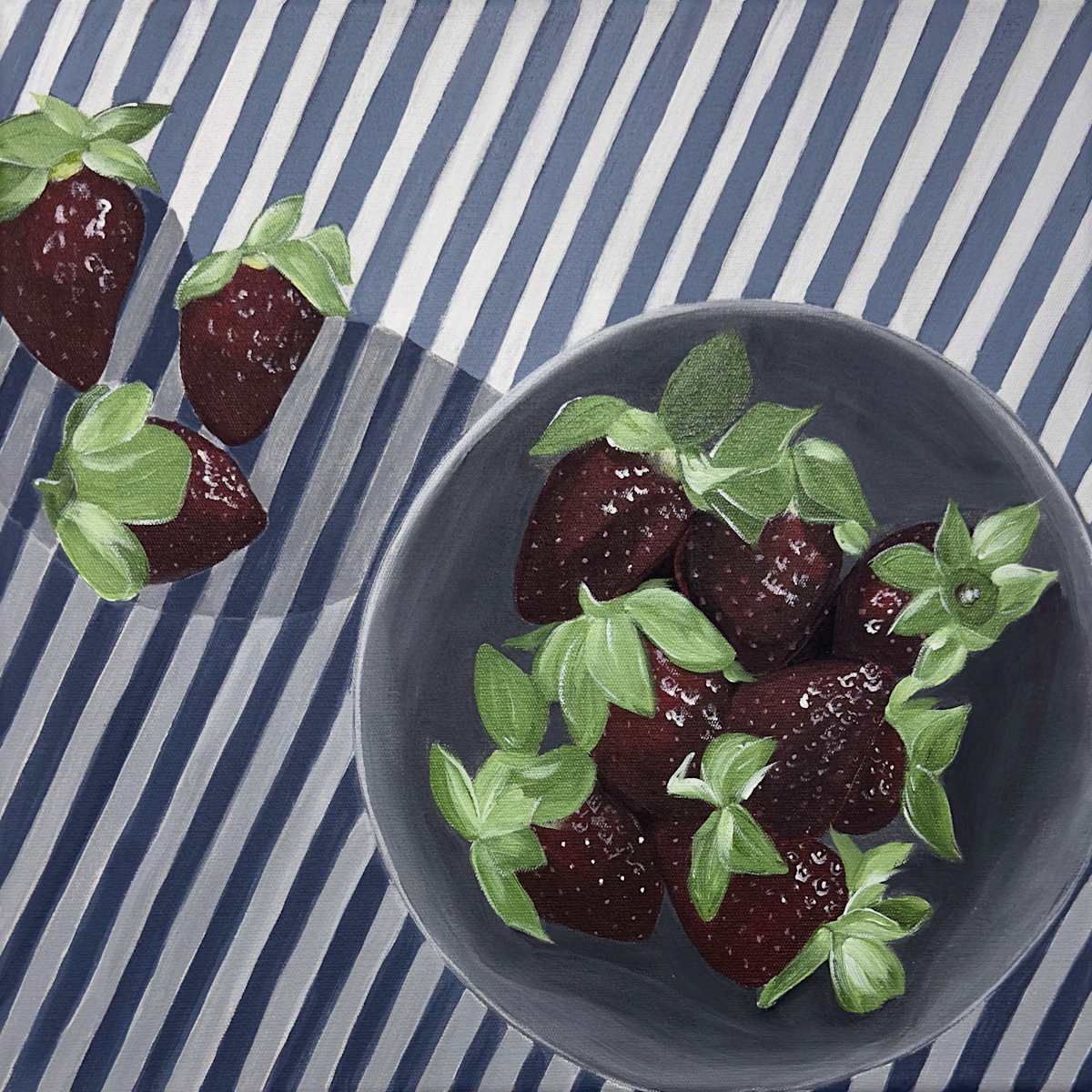 Bowl Of Strawberries #2 | Framed by amanda rubenstein 