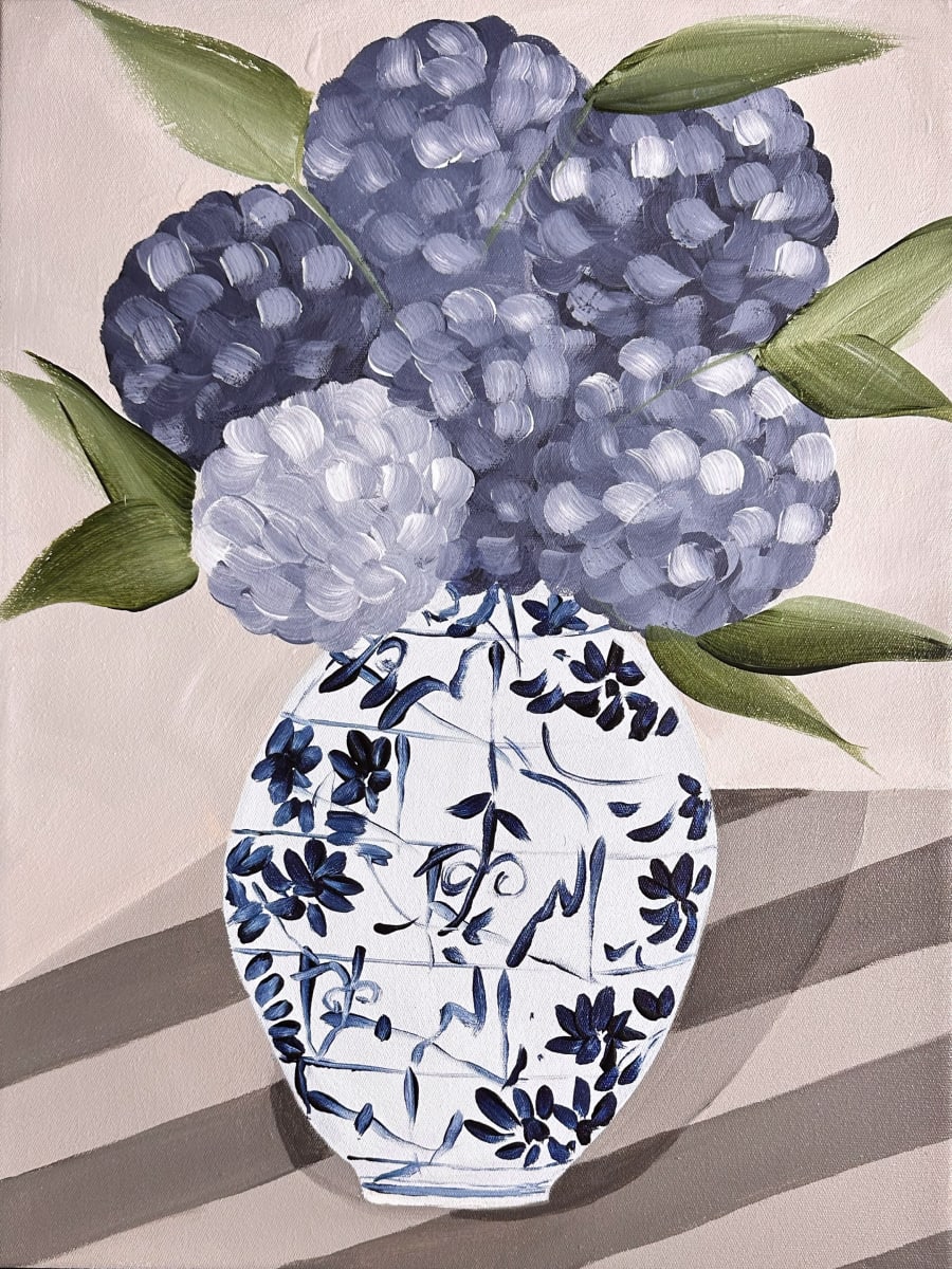 Hydrangeas In Vase | Framed by amanda rubenstein 