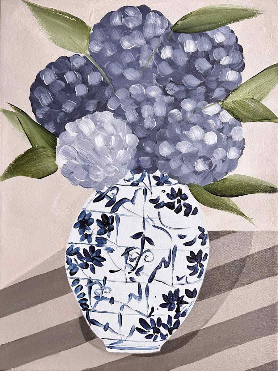 Hydrangeas In Vase | Framed by amanda rubenstein, Image 3.