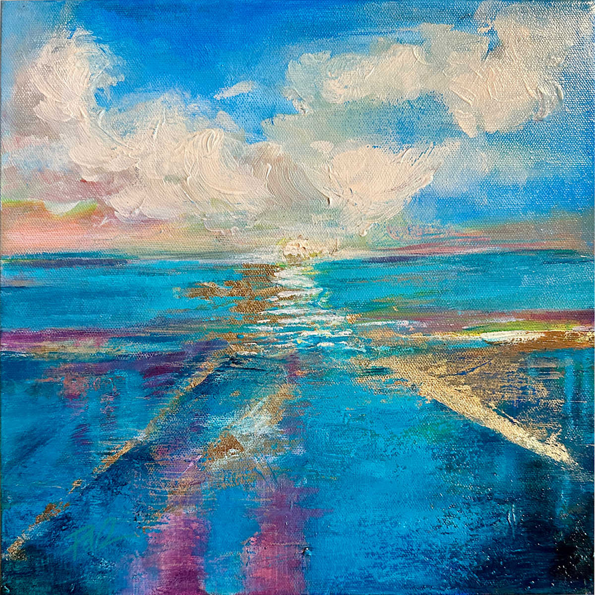 Sunset's Shimmering Veil by Phyllis Mantik deQuevedo 