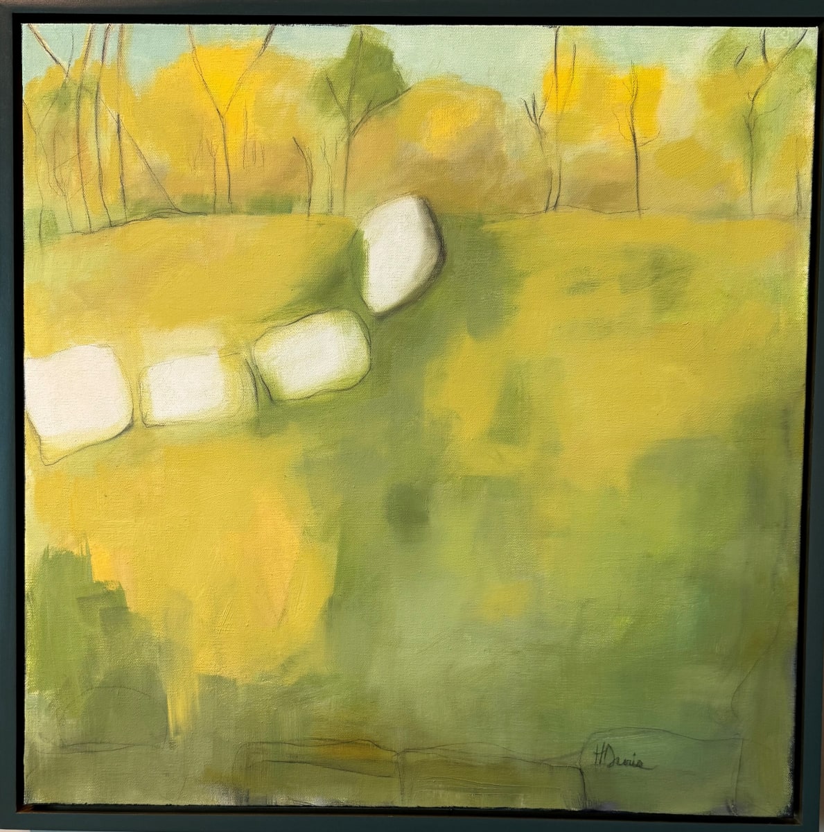 Autumn Outside My Studio Window by Heather Duris  Image: Abstracted landscape in oil