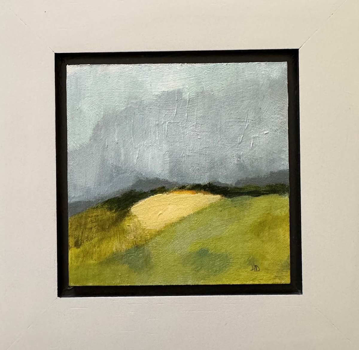 Cloudy Sky by Heather Duris  Image: Small abstract landscape, acrylic on panel