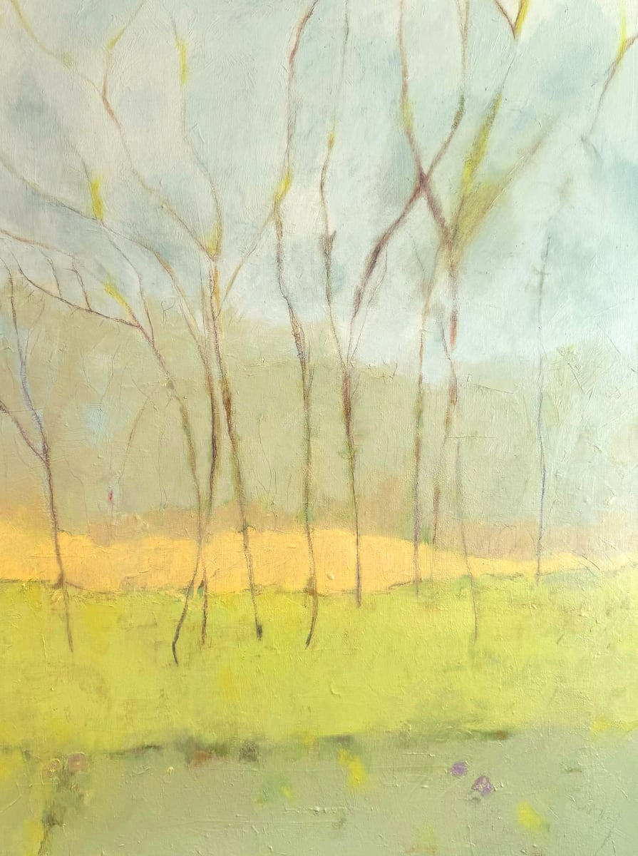 Spring Outside My Studio Window by Heather Duris  Image: Oil on canvas