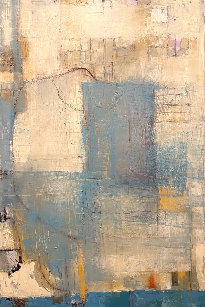 The Blue Haired Lady Had a Lot On Her Mind by Heather Duris  Image: Abstract in oil
