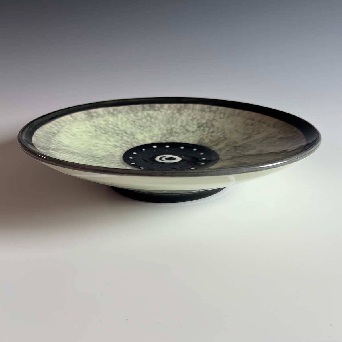Medium low/wide bowl in Sage Green by Kristin Bernhardt Conrad 