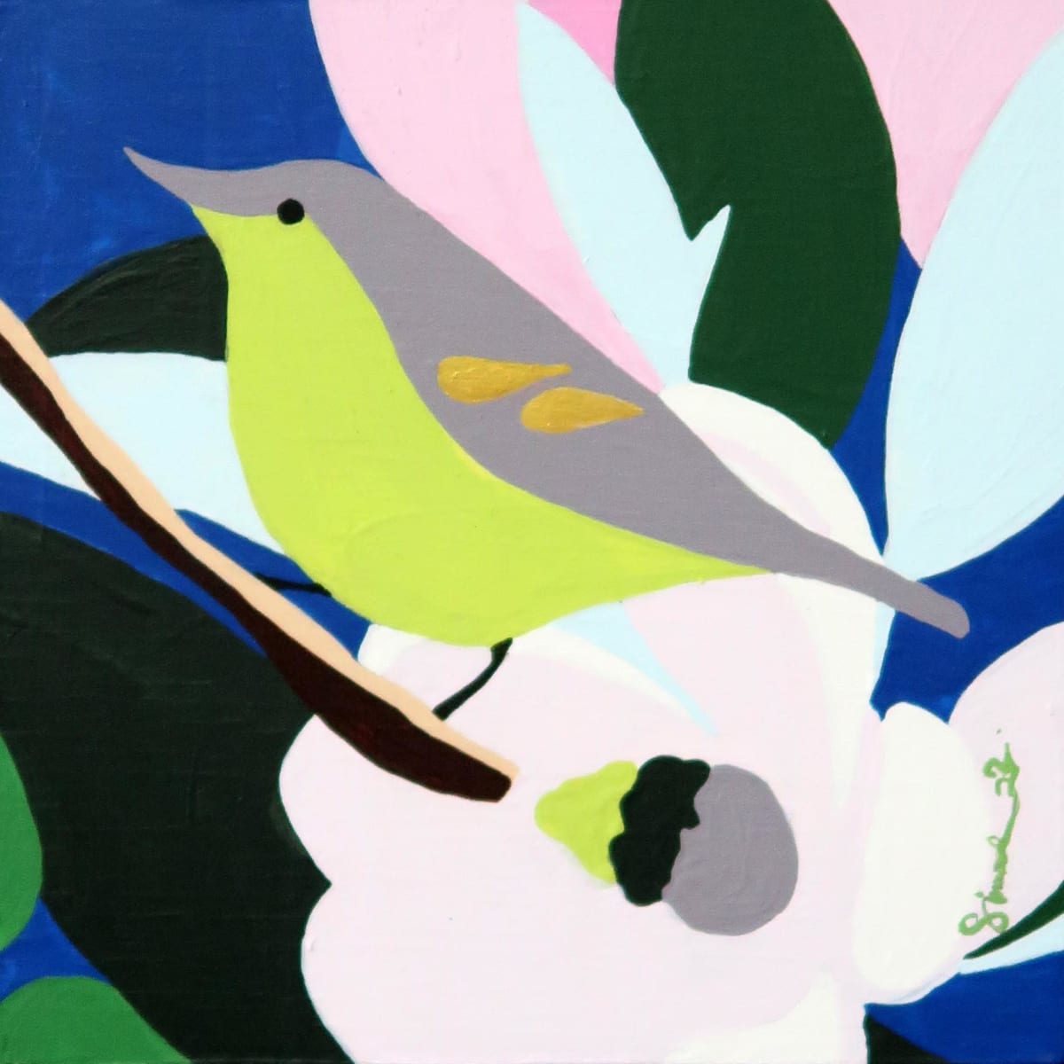 New Day Bird Gold by Simone Bailey Campbell 