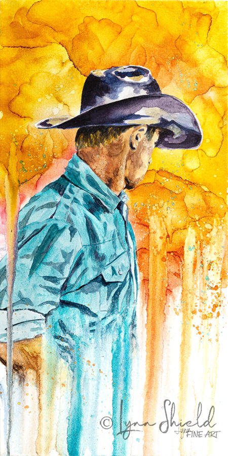 Behind the Chutes - Spirit of the West/Rodeo Spirit by Lynn Shield  Image: Behind the Chutes - one of three "Rodeo Spirit" paintings in my "Spirit of the West" collection.