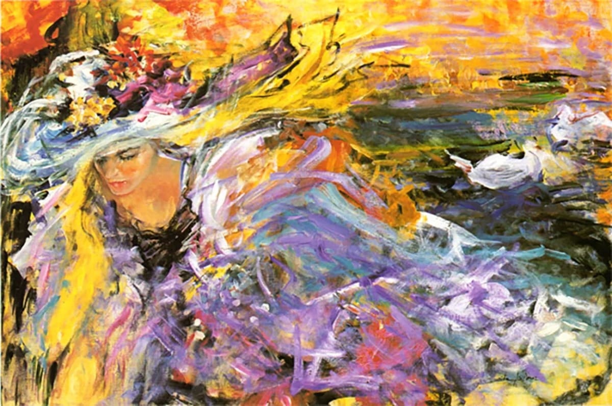 Purple Strokes by Rita Asfour, Image 1.