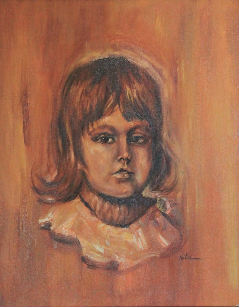 Painted of herself when she was eight but painted in Malibu Circa 1990 by Rita Asfour, Image 1.