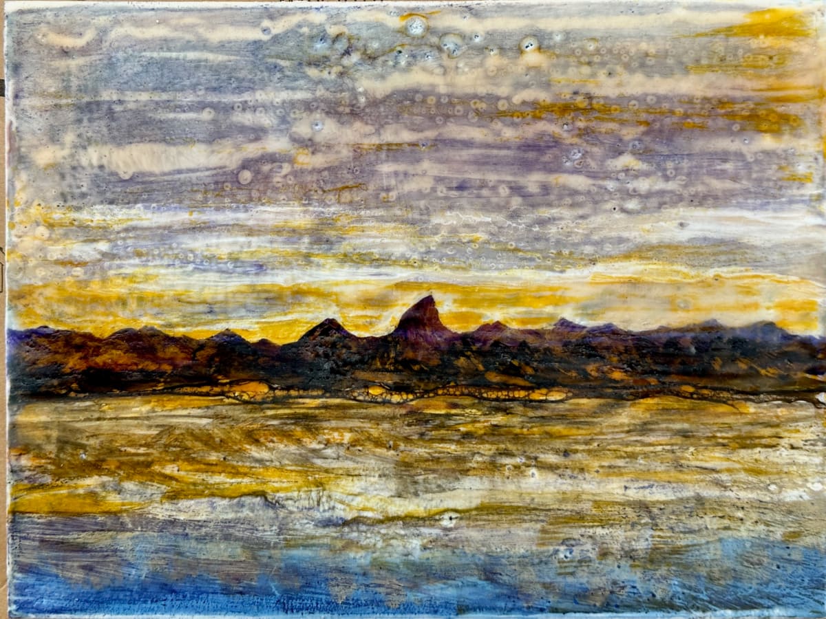 Purple Tetons by Laura Drew Art 