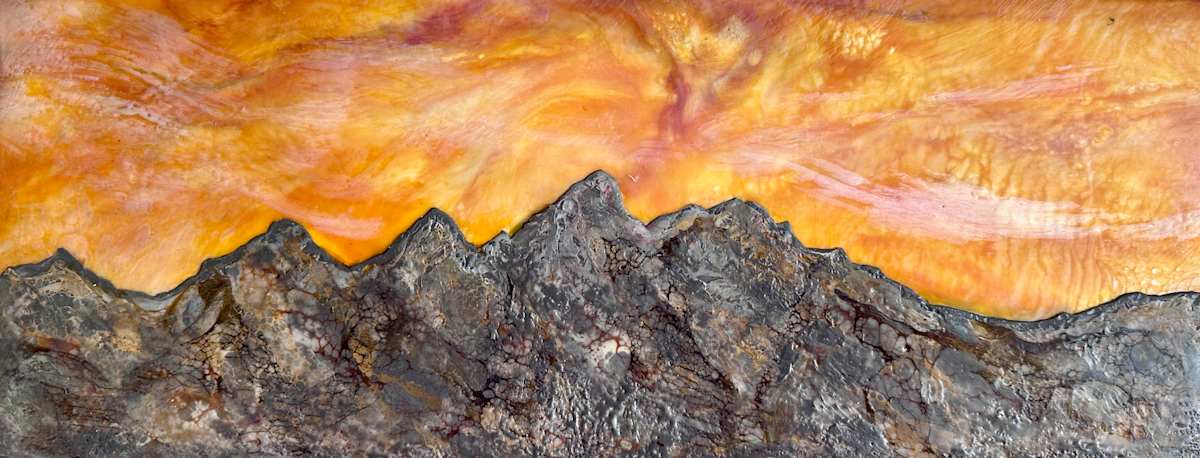 Fire Sunset by Laura Drew Art 