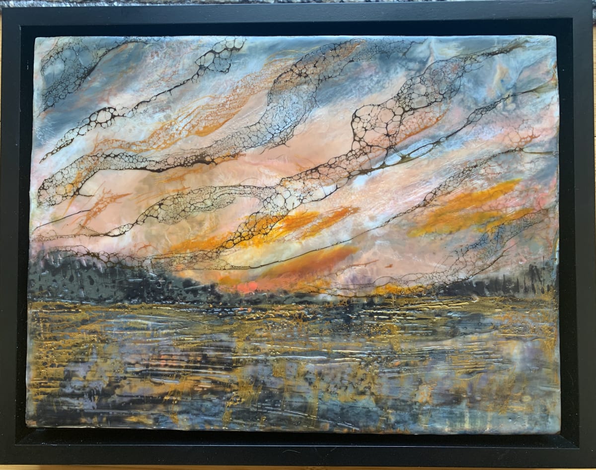 Sunset on the Water by Laura Drew Art 