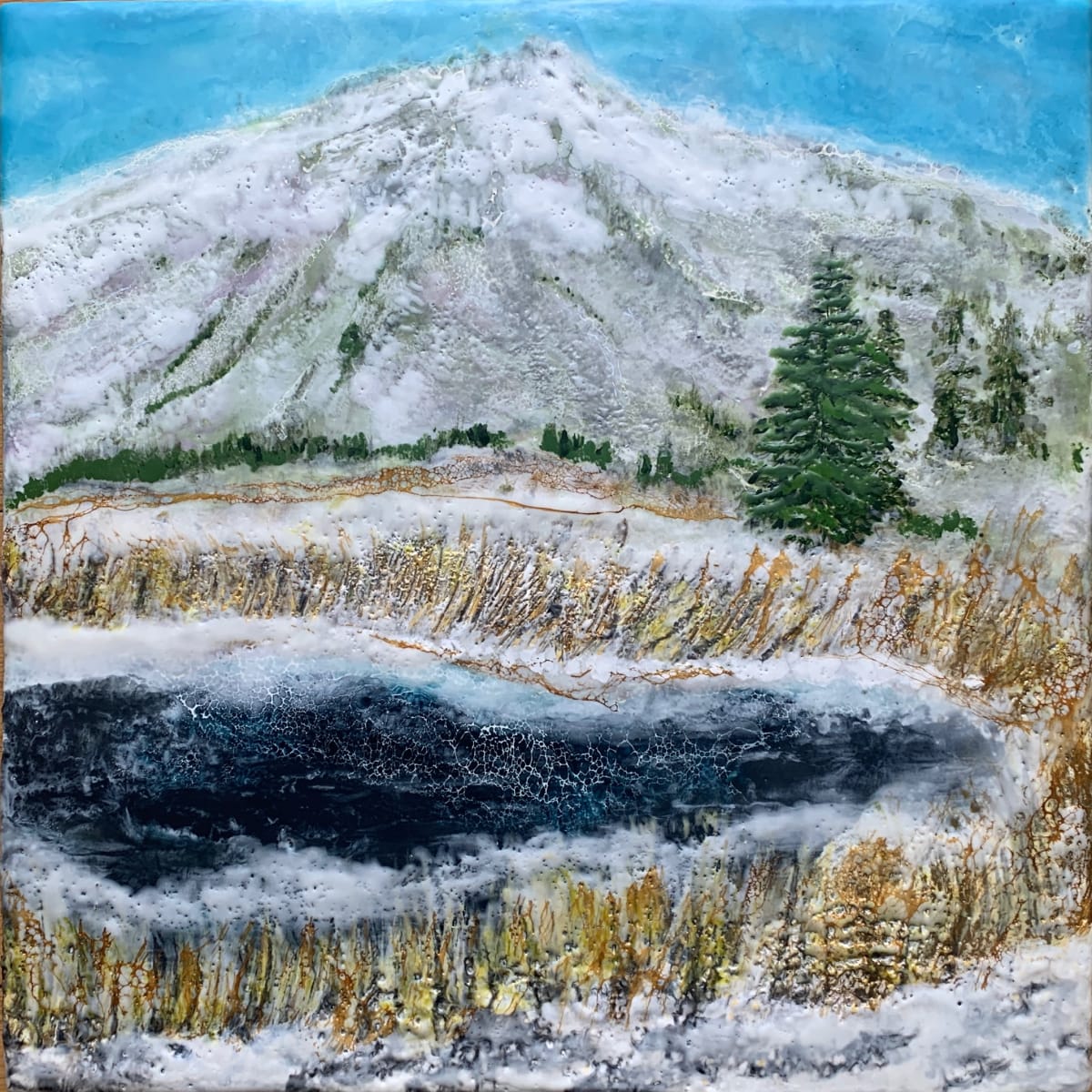 Winter Pond by Laura Drew Art 