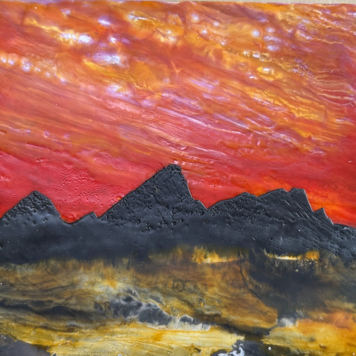 Tetons At Sunset by Laura Drew Art 