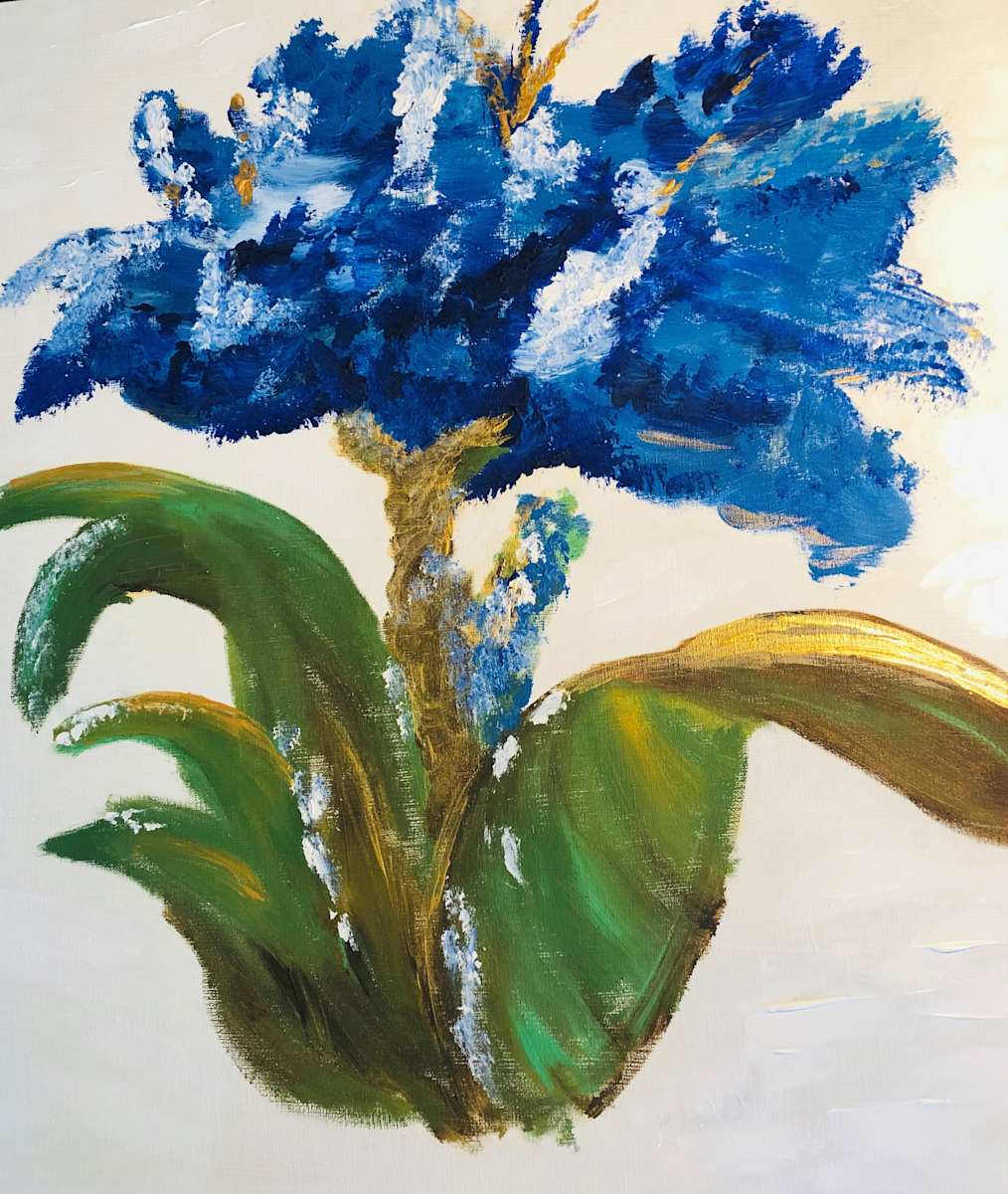 Blue Iris by Kathryn Redden  Image: influenced by Van Gogh and Georgia O'Keefe 