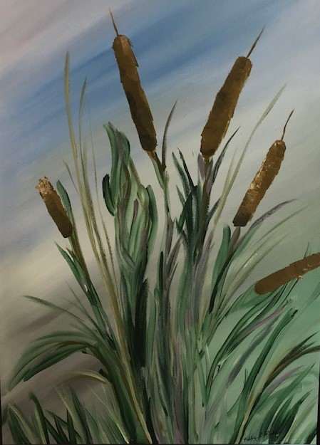Redden Farm Cattails by Kathryn Redden  Image: original cattails 