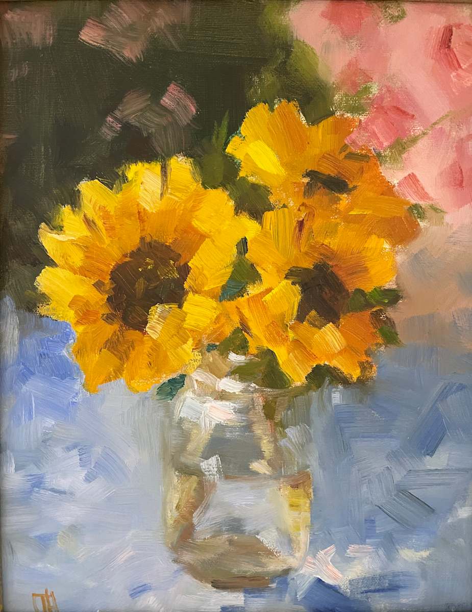 Sunflowers and Romance by Olga Hegner 