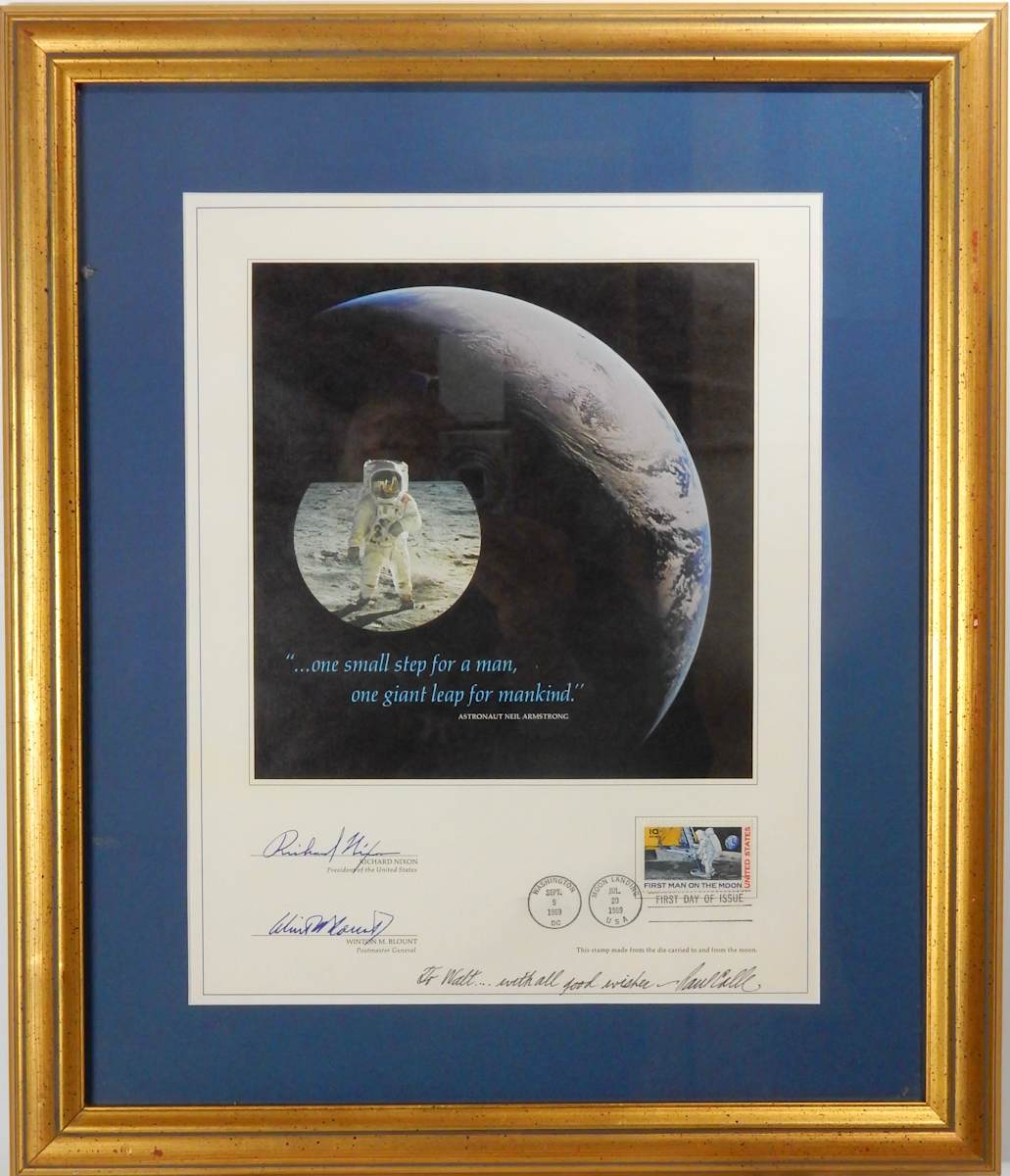 First Man on the Moon - First Day of Issue by Paul Calle 