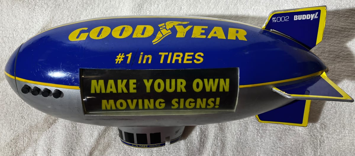 Goodyear Blimp with Rotating Signage, Image 1.