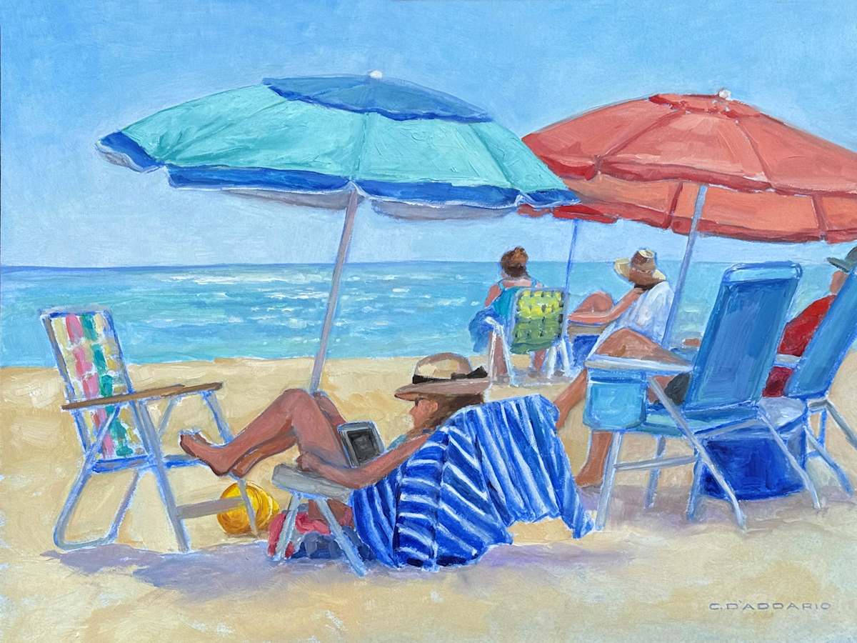 Beach Goers by Christine DAddario 