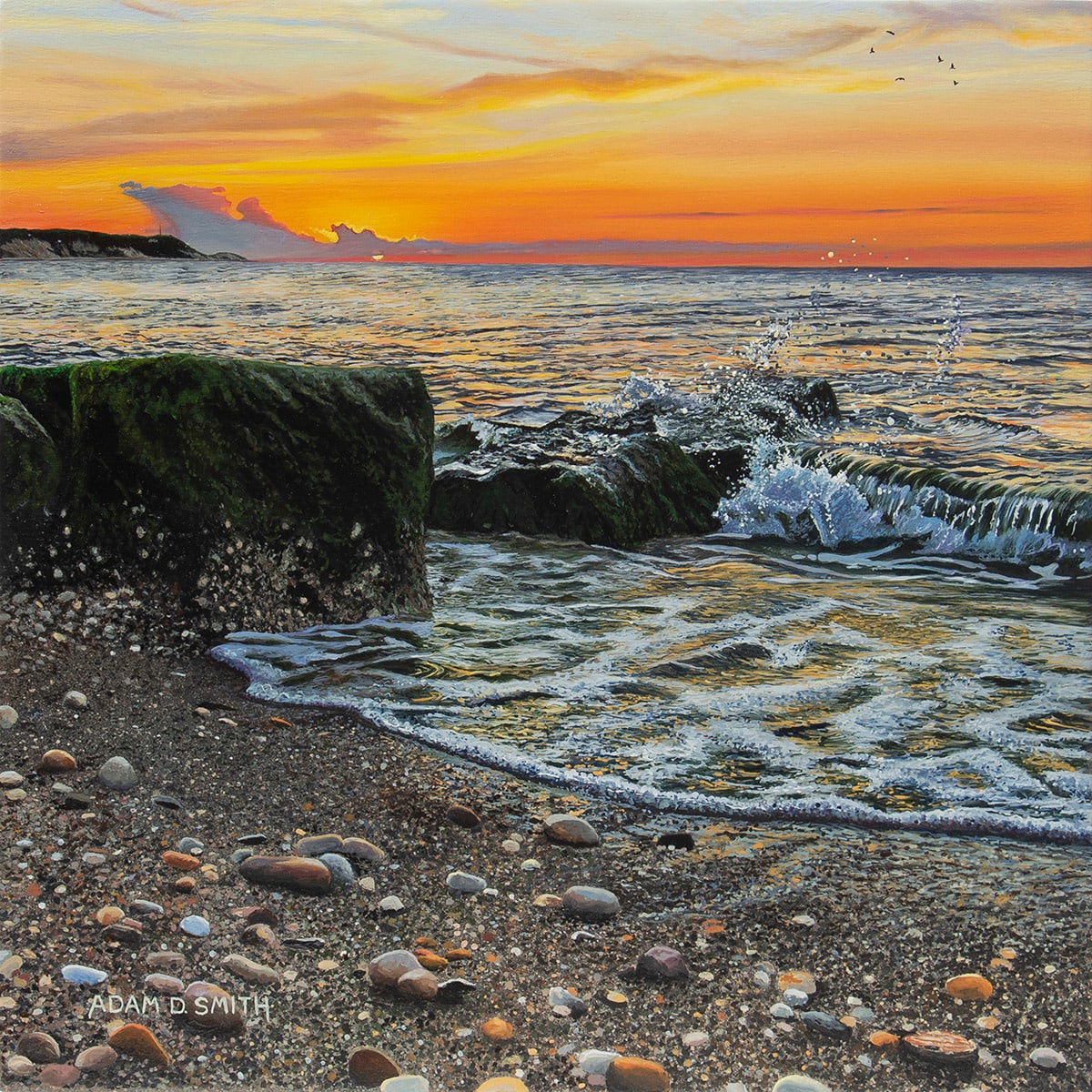 Cedar Beach Sunset at Low Tide by Adam D. Smith 