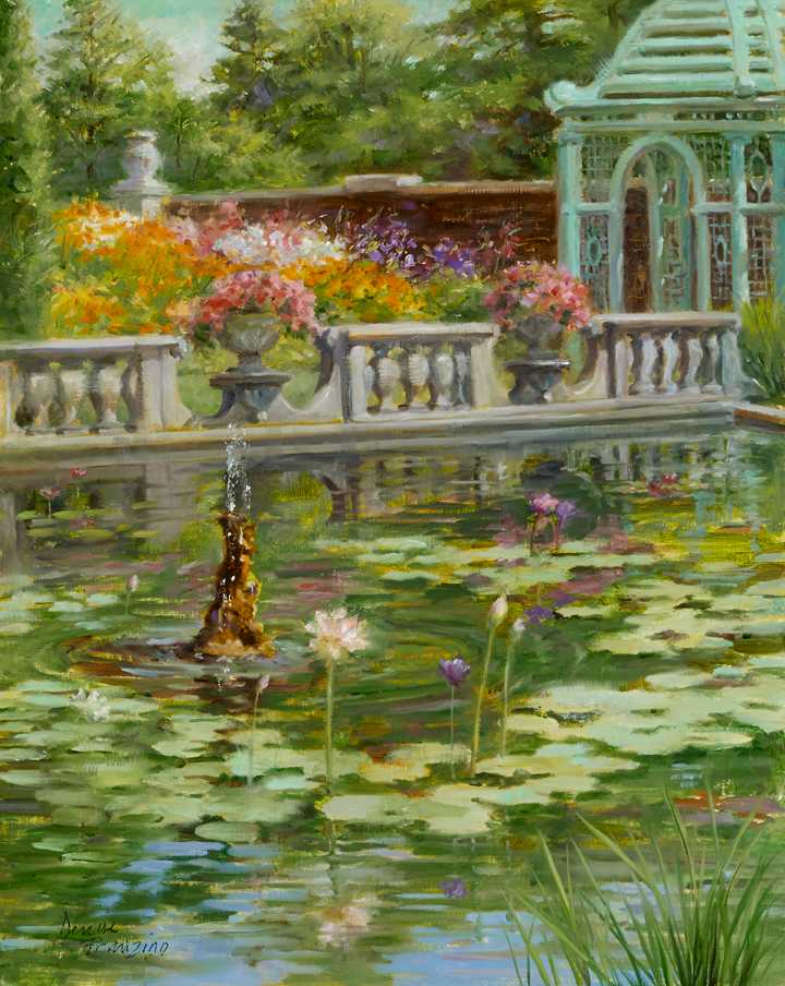 Lotus Pond at Old westbury Gardens by Denise Franzino 