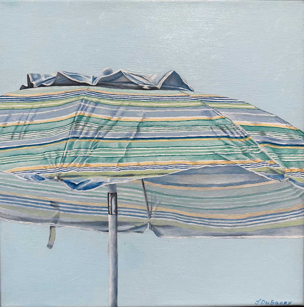 Aqua Umbrella # 1, August 14th by Jacqueline DuBarry 