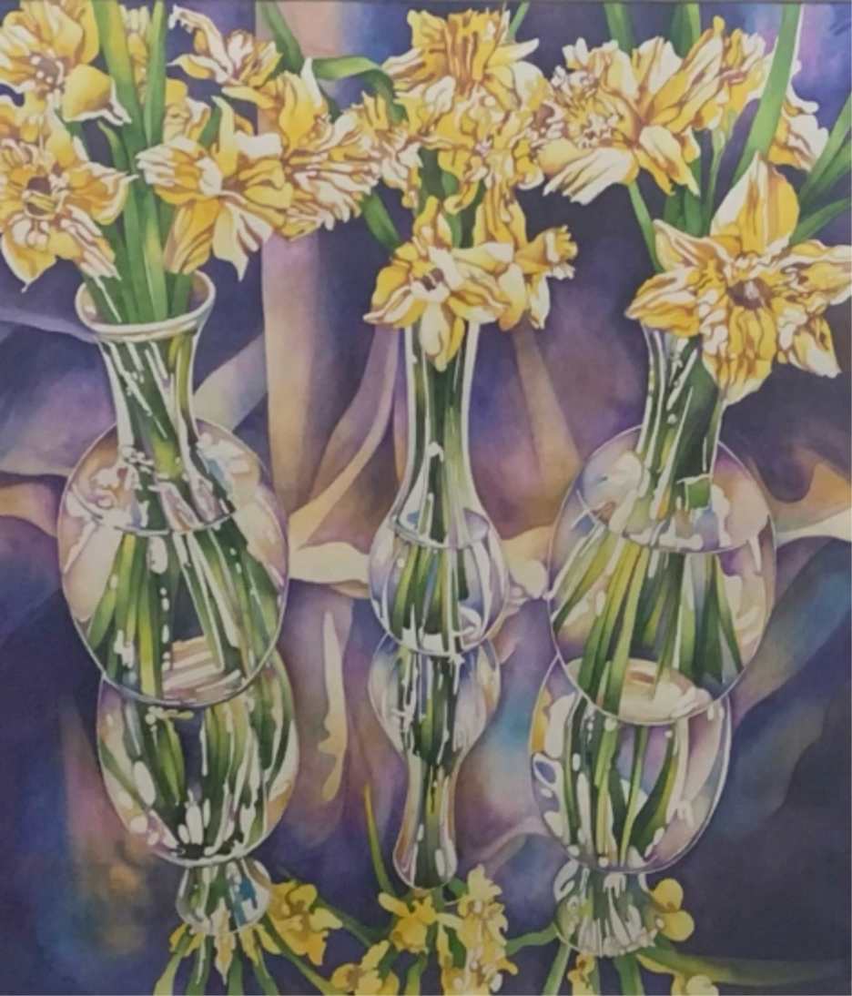 3 Vases with Yellow Flowers by Steve Dudek 