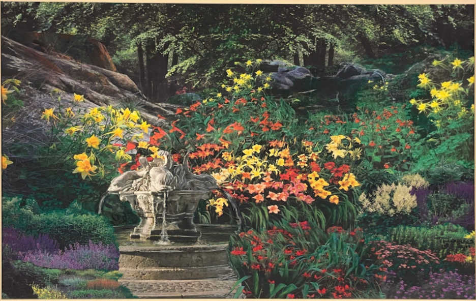 Fountain in the Garden by John Thorns 