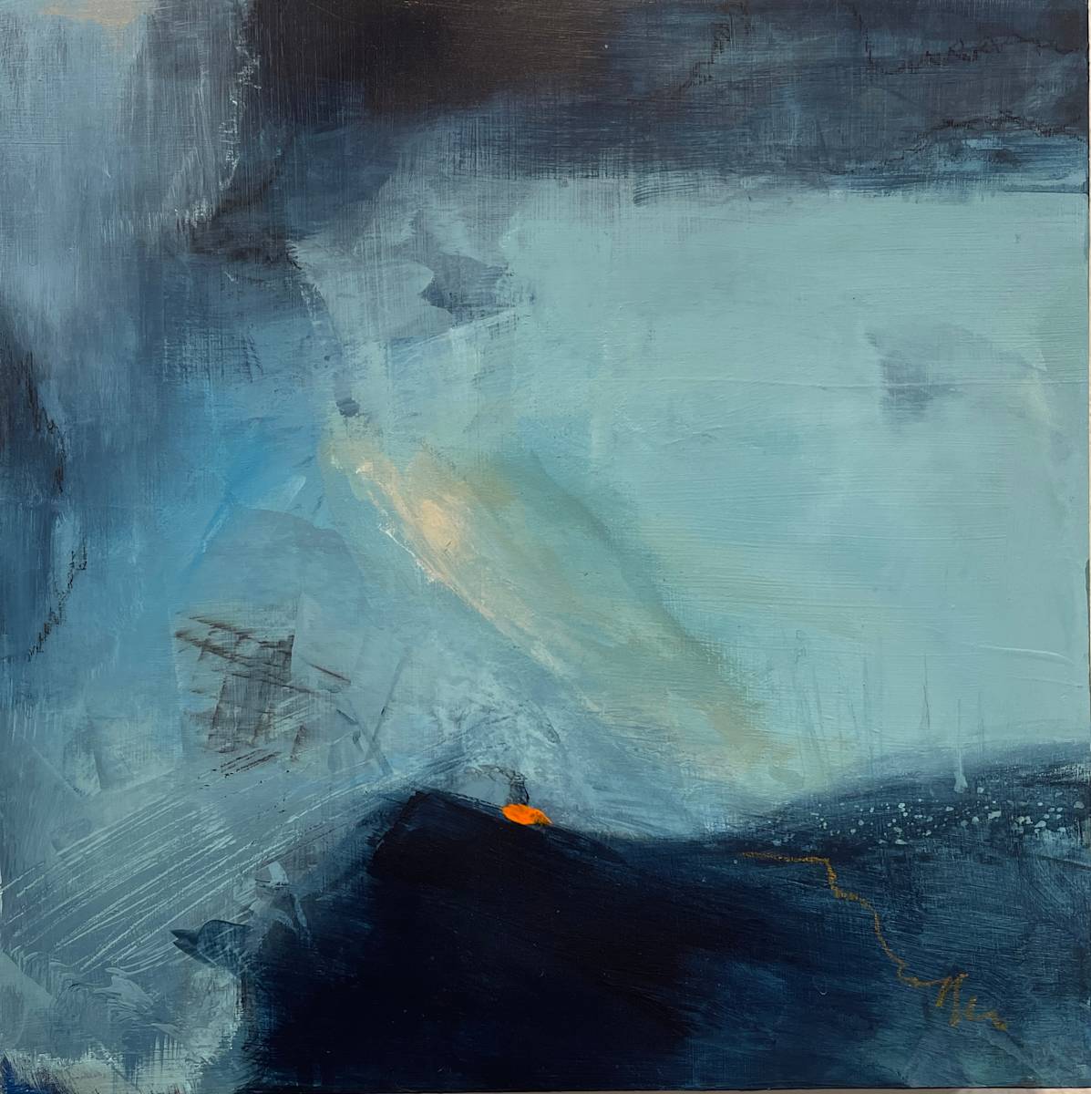 Blue Abstract V by Kelly Dillard 