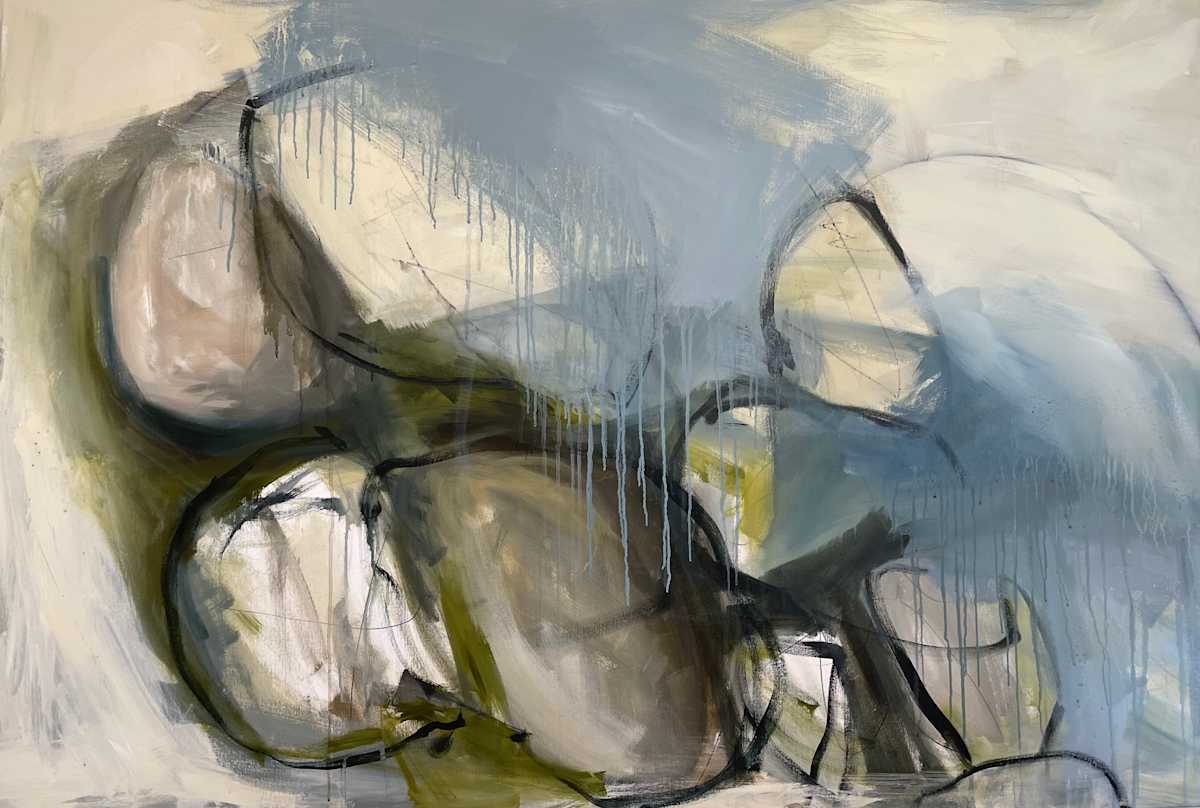 Water Rolls on Sitting Stone by Kelly Dillard 