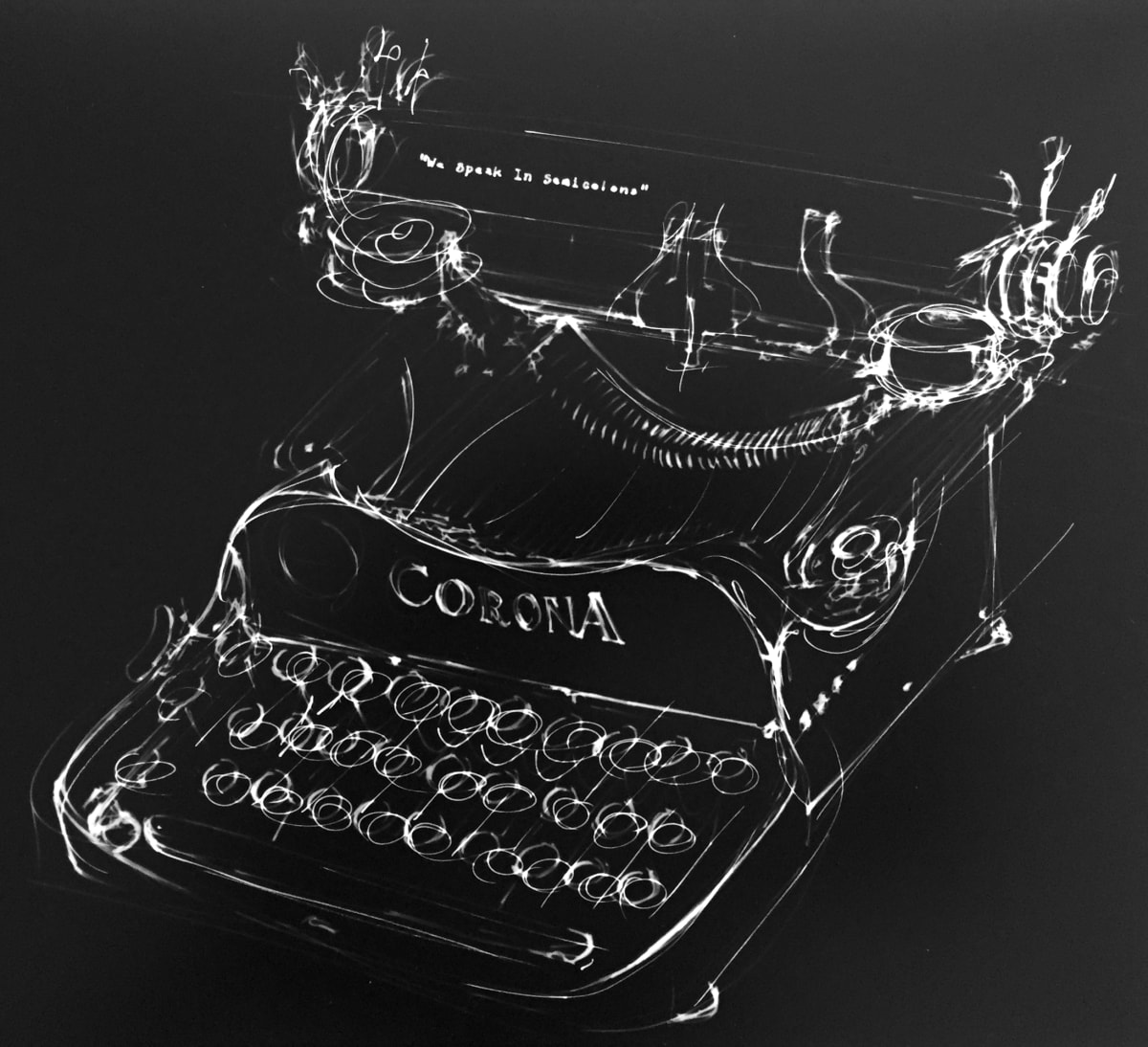 We Speak In Semicolons / Typewriter 1/50 by Helen Dennis 