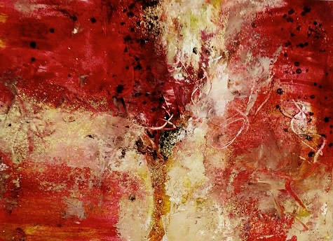 Study in Red, I by Mary Mendla 