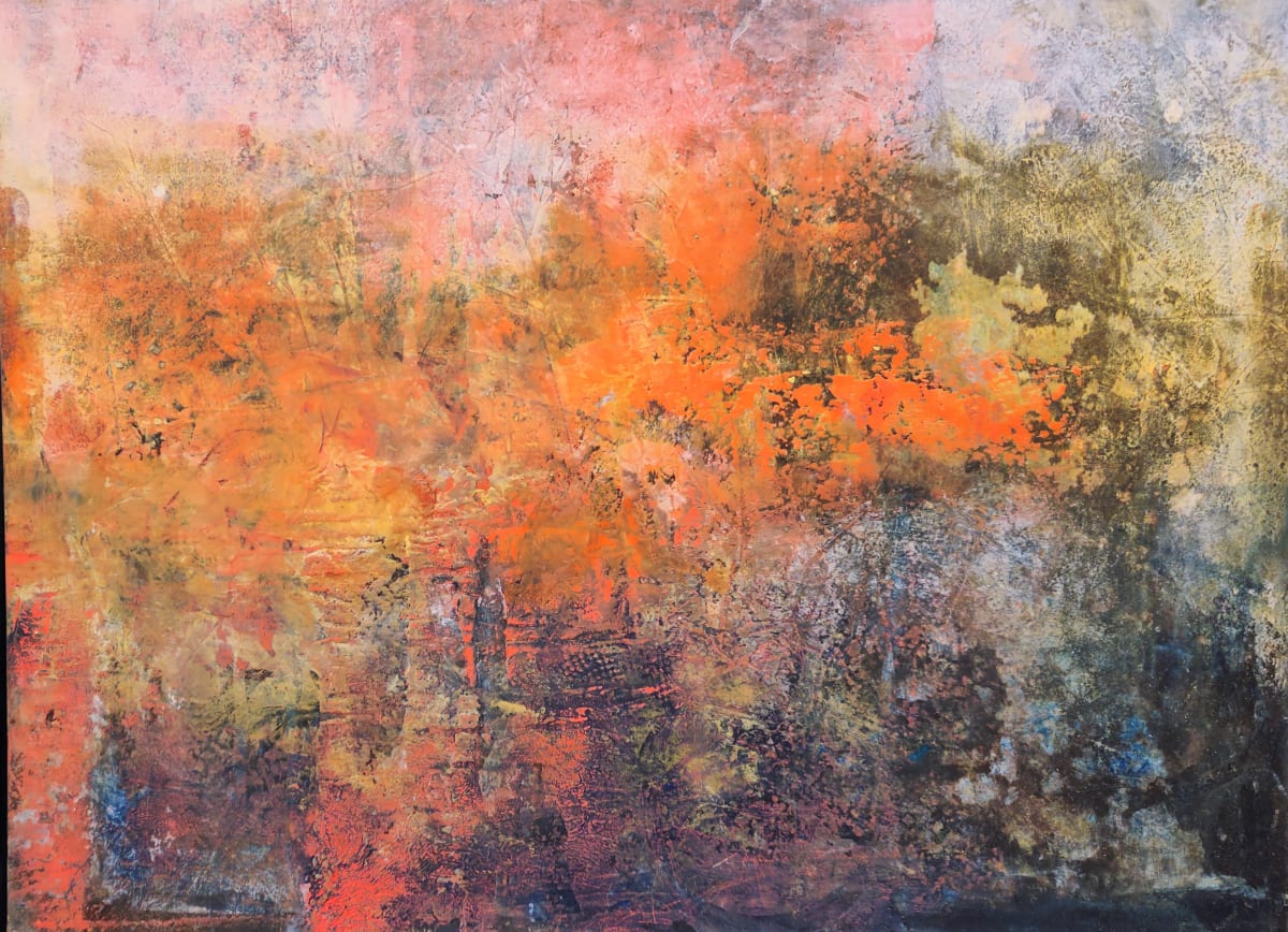 Poppies In the Rain by Mary Mendla 