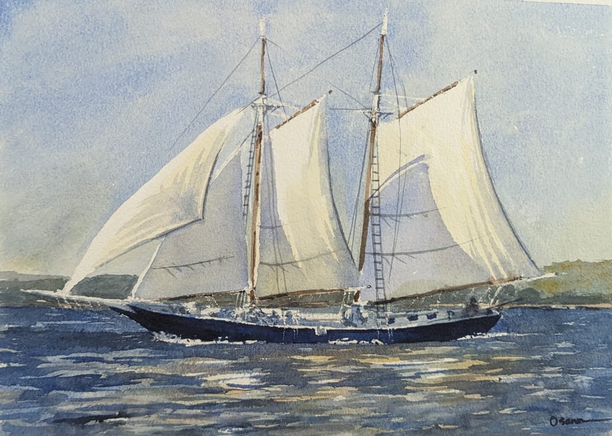 Day Sail by Rick Osann Art  Image: Out for a sail on a beautiful day.