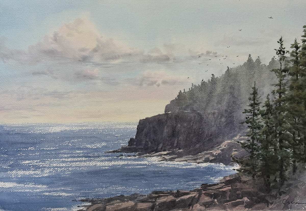 Hazy Cliffs by Rick Osann Art, Image 1.