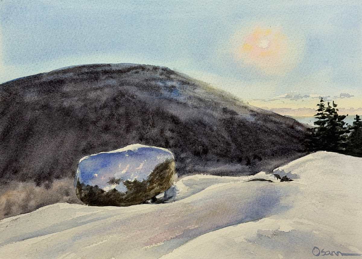 Winter Bubble Rock by Rick Osann Art, Image 1.