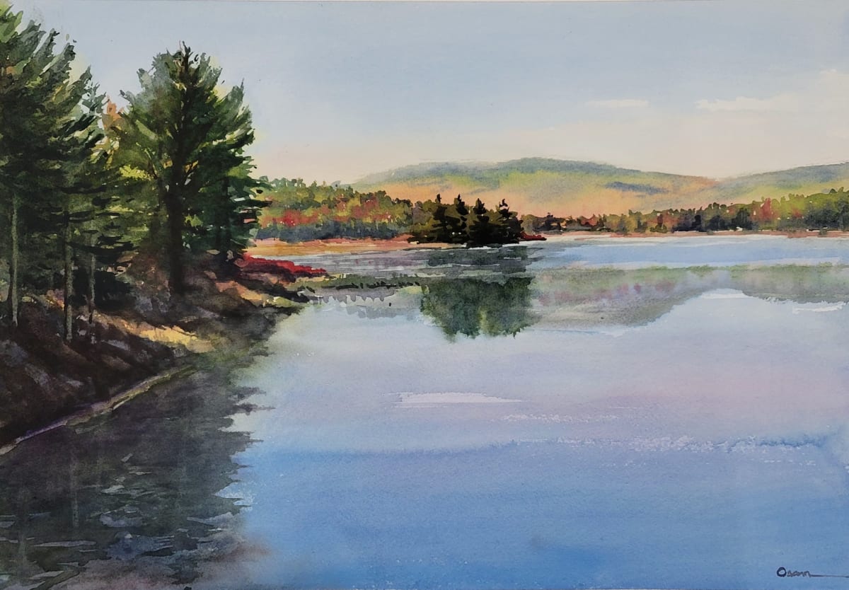 Peace in the Park by Rick Osann Art  Image: Its a peaceful morning at Witch Hole Pond