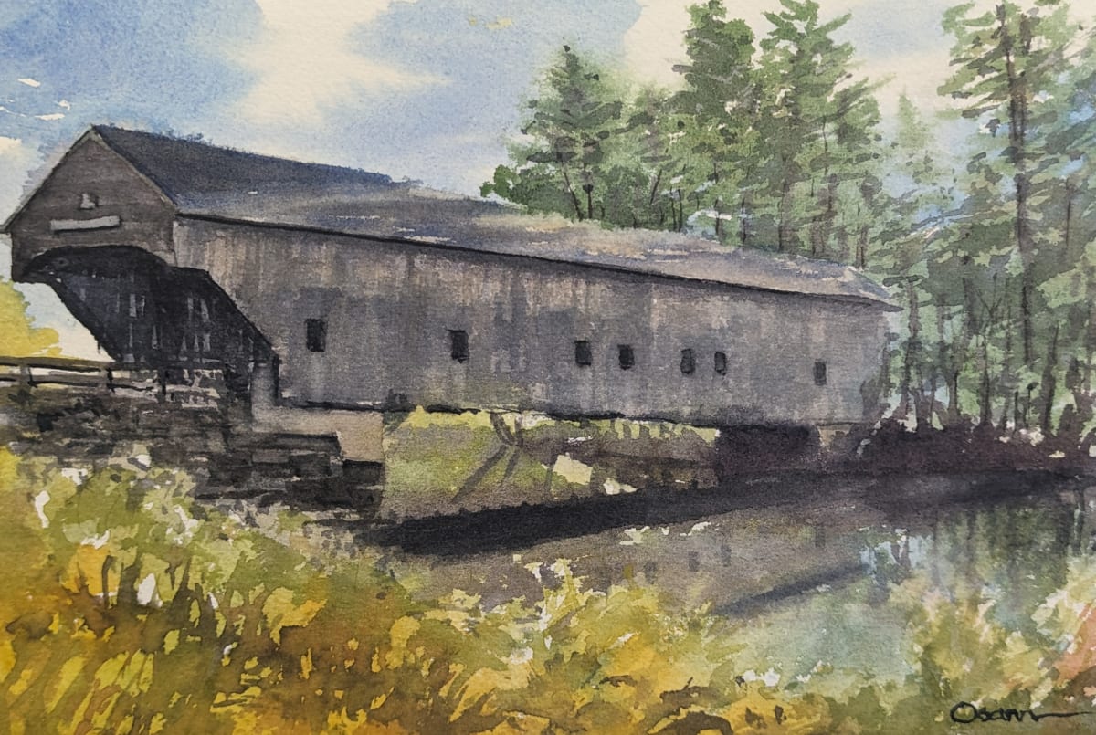 Quiet at the Hemlock Bridge by Rick Osann Art, Image 1.