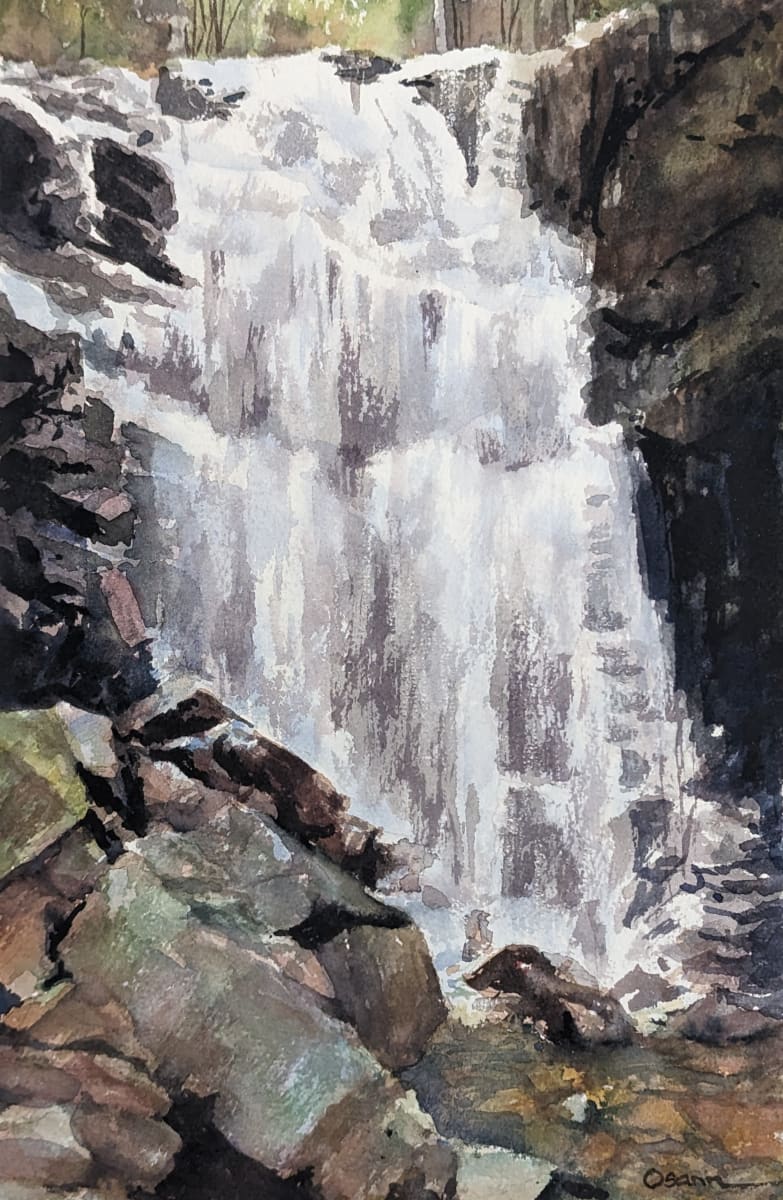 Spring at Waterfall Bridge by Rick Osann Art, Image 1.