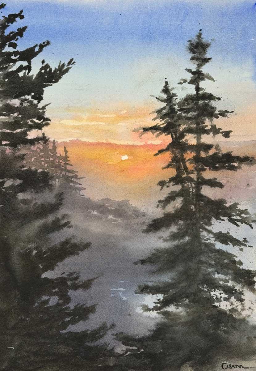 Sunset in the Haze by Rick Osann Art, Image 1.