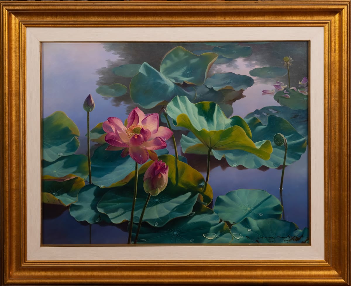 AR158 (แมลงปอบนใบบัว) by Nueng Mankong 