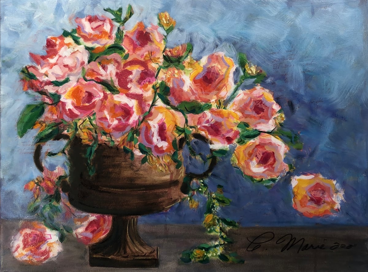 Pink Roses by Constance Marie 