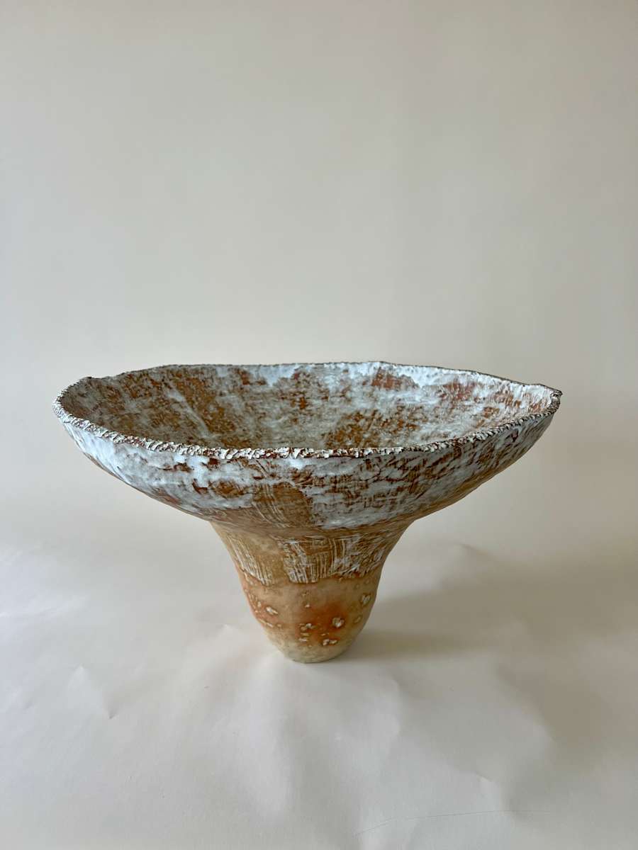 Vessel for Ambrosia by Jennifer K Brown  Image: A unique hand-built statement piece evocative of Greek artifacts.